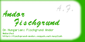 andor fischgrund business card